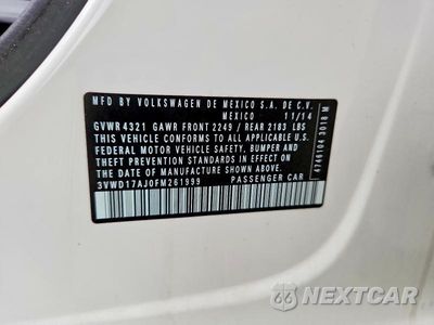 Zdjęcie 12 z 12 samochodu: 2015 VOLKSWAGEN JETTA SE VIN:3VWD17AJ0FM261999 - miniatura