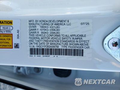 Zdjęcie 12 z 12 samochodu: 2025 HONDA ACCORD LX VIN:1HGCY1F26SA056768 - miniatura