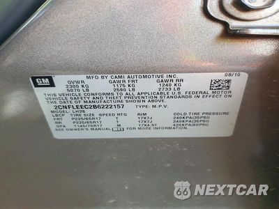 Zdjęcie 12 z 12 samochodu: 2011 CHEVROLET EQUINOX LT VIN:2CNFLEEC2B6222157 - miniatura