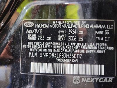 Zdjęcie 13 z 13 samochodu: 2018 HYUNDAI ELANTRA VALUE EDITION VIN:5NPD84LF8JH350112 - miniatura