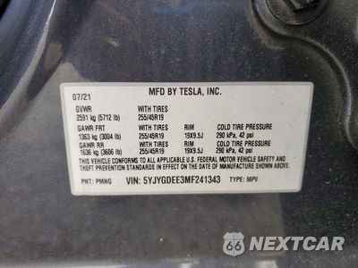 Zdjęcie 13 z 13 samochodu: 2021 TESLA MODEL Y VIN:5YJYGDEE3MF241343 - miniatura