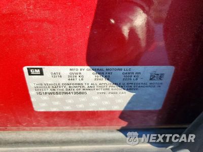 Zdjęcie 13 z 13 samochodu: 2017 CHEVROLET BOLT EV LT VIN:1G1FW6S07H4135885 - miniatura