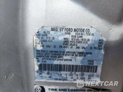 Zdjęcie 12 z 12 samochodu: 2013 FORD F150 SUPERCREW VIN:1FTFW1EF2DKF26538 - miniatura