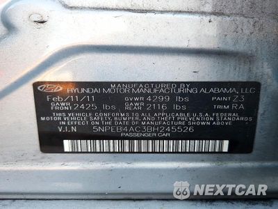 Zdjęcie 13 z 13 samochodu: 2011 HYUNDAI SONATA GLS VIN:5NPEB4AC3BH245526 - miniatura