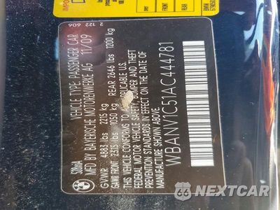 Zdjęcie 12 z 12 samochodu: 2010 BMW 528 XI VIN:WBANV1C51AC444781 - miniatura