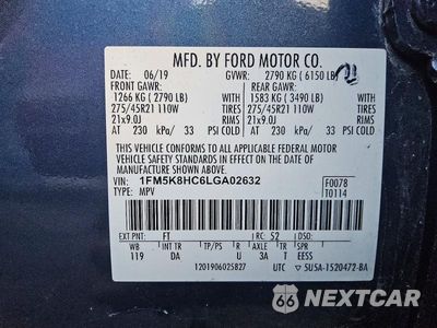 Zdjęcie 13 z 14 samochodu: 2020 FORD EXPLORER PLATINUM VIN:1FM5K8HC6LGA02632 - miniatura