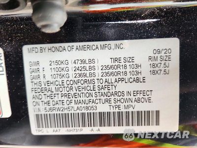 Zdjęcie 14 z 14 samochodu: 2020 HONDA CR-V EX VIN:5J6RW2H57LA018053 - miniatura