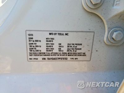 Zdjęcie 12 z 12 samochodu: 2023 TESLA MODEL Y VIN:7SAYGAEE7PF979703 - miniatura