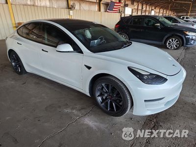 Czwarte zdjęcie samochodu z boku: 2021 TESLA MODEL 3 VIN:5YJ3E1EA4MF871853 - miniatura
