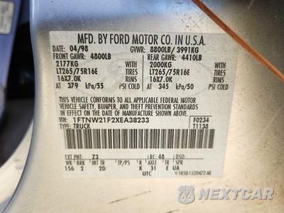 Zdjęcie 12 z 12 samochodu: 1999 FORD F250 SUPER DUTY VIN:1FTNW21F2XEA38233 - miniatura