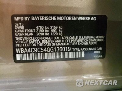 Zdjęcie 12 z 12 samochodu: 2016 BMW 428 XI GRAN COUPE SULEV VIN:WBA4C9C54GG136019 - miniatura