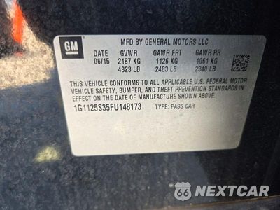Zdjęcie 12 z 12 samochodu: 2015 CHEVROLET IMPALA LT VIN:1G1125S35FU148173 - miniatura