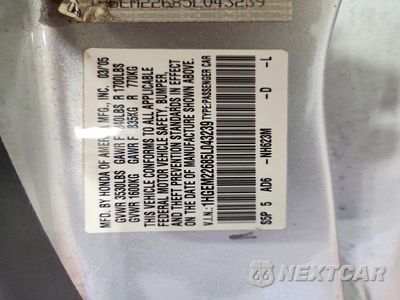 Zdjęcie 12 z 12 samochodu: 2005 HONDA CIVIC LX VIN:1HGEM22685L043239 - miniatura