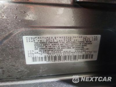Zdjęcie 12 z 12 samochodu: 2019 NISSAN SENTRA SV VIN:3N1AB7AP4KY436008 - miniatura