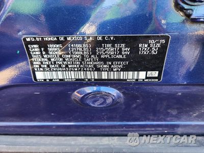 Zdjęcie 13 z 13 samochodu: 2016 HONDA HR-V LX VIN:3CZRU6H32GM724867 - miniatura