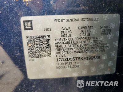 Zdjęcie 12 z 12 samochodu: 2019 CHEVROLET MALIBU LT VIN:1G1ZD5ST5KF196588 - miniatura