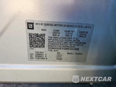 Zdjęcie 12 z 12 samochodu: 2021 CHEVROLET EQUINOX LT VIN:3GNAXUEV1MS102408 - miniatura
