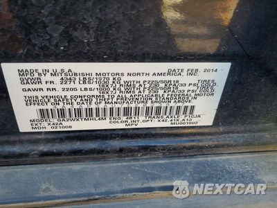 Zdjęcie 13 z 13 samochodu: 2014 MITSUBISHI OUTLANDER SPORT ES VIN:4A4AP3AU7EE023877 - miniatura