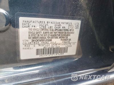 Zdjęcie 12 z 12 samochodu: 2015 NISSAN VERSA 1.6 SV VIN:3N1CN7AP0FL876388 - miniatura