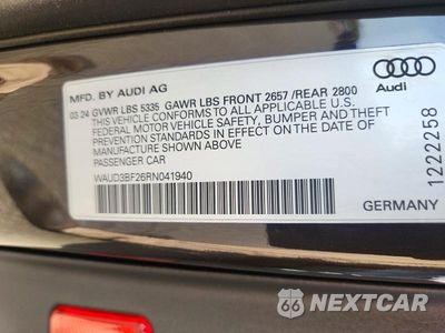 Zdjęcie 12 z 12 samochodu: 2023 AUDI A6 VIN:WAUD3BF26RN041940 - miniatura