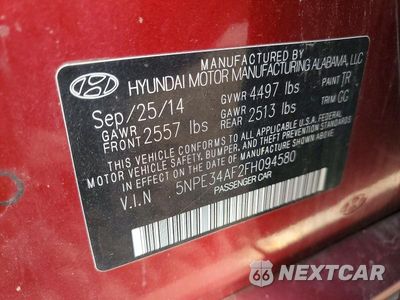 Zdjęcie 12 z 12 samochodu: 2015 HYUNDAI SONATA SPORT VIN:5NPE34AF2FH094580 - miniatura