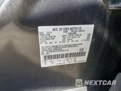 Zdjęcie 13 z 13 samochodu: 2015 FORD EXPLORER SPORT VIN:1FM5K8GT7FGA81119 - miniatura