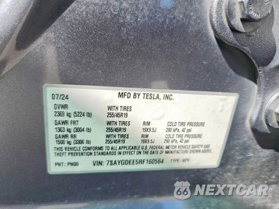 Zdjęcie 13 z 13 samochodu: 2024 TESLA MODEL Y VIN:7SAYGDEE5RF160564 - miniatura