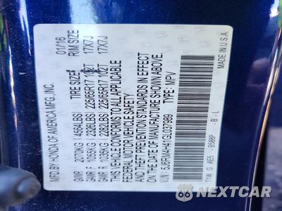 Zdjęcie 13 z 13 samochodu: 2016 HONDA CR-V SE VIN:5J6RM4H41GL037989 - miniatura