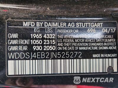 Zdjęcie 12 z 12 samochodu: 2018 MERCEDES-BENZ CLA 250 VIN:WDDSJ4EB2JN525272 - miniatura