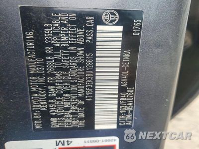 Zdjęcie 12 z 12 samochodu: 2011 TOYOTA CAMRY LE VIN:4T1BF3EK3BU128615 - miniatura