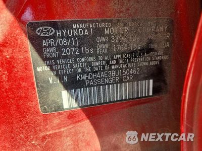 Zdjęcie 12 z 12 samochodu: 2011 HYUNDAI ELANTRA GLS VIN:KMHDH4AE3BU150462 - miniatura