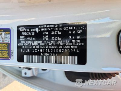 Zdjęcie 12 z 12 samochodu: 2019 KIA OPTIMA S VIN:5XXGT4L36KG295934 - miniatura