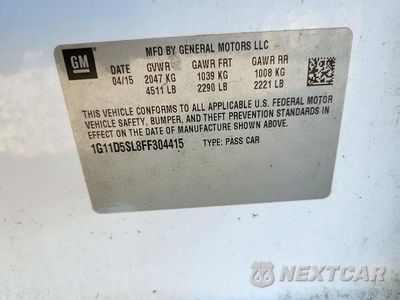 Zdjęcie 12 z 12 samochodu: 2015 CHEVROLET MALIBU 2LT VIN:1G11D5SL8FF304415 - miniatura
