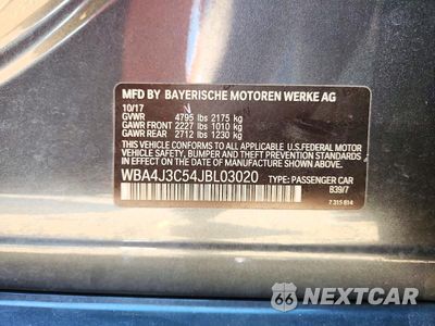 Zdjęcie 12 z 12 samochodu: 2018 BMW 430XI GRAN COUPE VIN:WBA4J3C54JBL03020 - miniatura