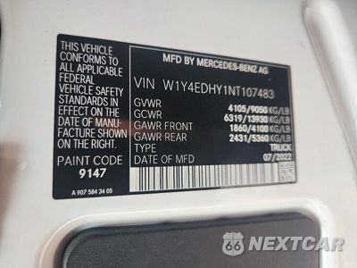 Zdjęcie 11 z 13 samochodu: 2022 MERCEDES-BENZ SPRINTER 2500 DELIVERY VAN VIN:W1Y4EDHY1NT107483 - miniatura