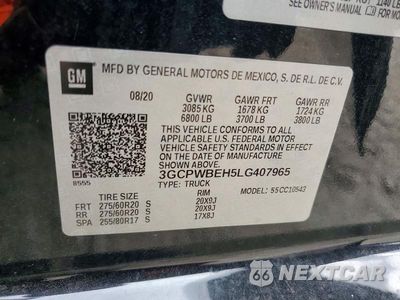 Zdjęcie 12 z 12 samochodu: 2020 CHEVROLET SILVERADO C1500 CUSTOM VIN:3GCPWBEH5LG407965 - miniatura