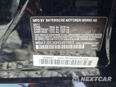 Zdjęcie 12 z 12 samochodu: 2017 BMW 740 XE VIN:WBA7J2C30HG497953 - miniatura