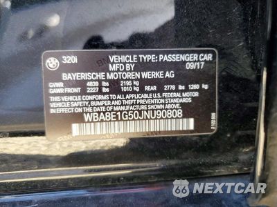 Zdjęcie 12 z 12 samochodu: 2018 BMW 320 I VIN:WBA8E1G50JNU90808 - miniatura
