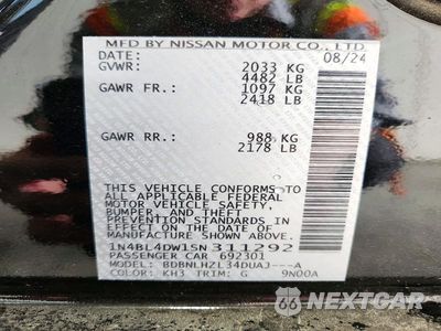 Zdjęcie 13 z 13 samochodu: 2025 NISSAN ALTIMA SV VIN:1N4BL4DW1SN311292 - miniatura