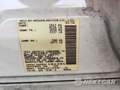 Zdjęcie 12 z 12 samochodu: 2016 NISSAN ALTIMA 2.5 S VIN:1N4AL3AP9GC181395 - miniatura