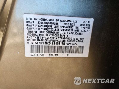 Zdjęcie 13 z 13 samochodu: 2011 HONDA PILOT LX VIN:5FNYF4H24BB103165 - miniatura