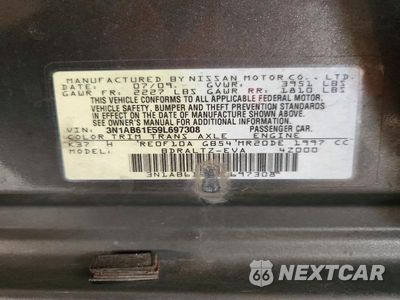 Zdjęcie 12 z 12 samochodu: 2009 NISSAN SENTRA 2.0 VIN:3N1AB61E59L697308 - miniatura