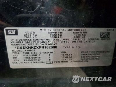 Zdjęcie 13 z 13 samochodu: 2015 CHEVROLET SUBURBAN K1500 LS VIN:1GNSKHKCXFR162688 - miniatura