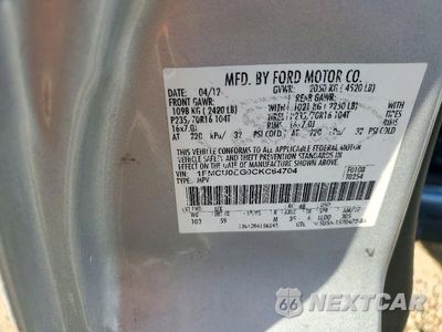 Zdjęcie 13 z 13 samochodu: 2012 FORD ESCAPE LIMITED VIN:1FMCU0EG0CKC64704 - miniatura