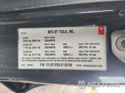 Zdjęcie 12 z 12 samochodu: 2018 TESLA MODEL 3 VIN:5YJ3E1EBXJF130790 - miniatura