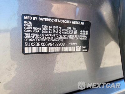 Zdjęcie 13 z 13 samochodu: 2027 BMW X6 XDRIVE40I VIN:5UX33EX06V9432908 - miniatura