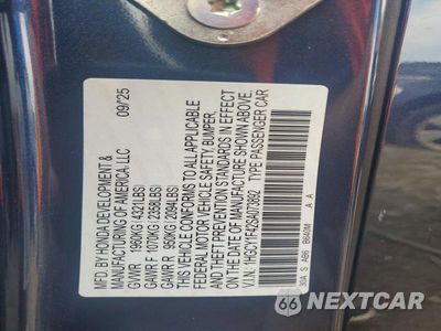 Zdjęcie 12 z 12 samochodu: 2025 HONDA ACCORD SE VIN:1HGCY1F42SA073892 - miniatura
