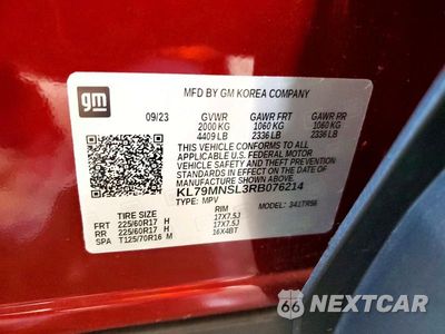 Zdjęcie 14 z 14 samochodu: 2024 CHEVROLET TRAILBLAZER LS VIN:KL79MNSL3RB076214 - miniatura