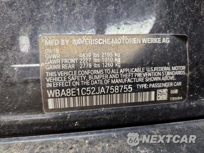 Zdjęcie 12 z 12 samochodu: 2018 BMW 330E VIN:WBA8E1C52JA758755 - miniatura