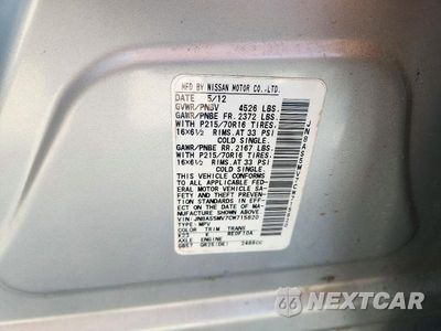 Zdjęcie 12 z 12 samochodu: 2012 NISSAN ROGUE S VIN:JN8AS5MV7CW715820 - miniatura